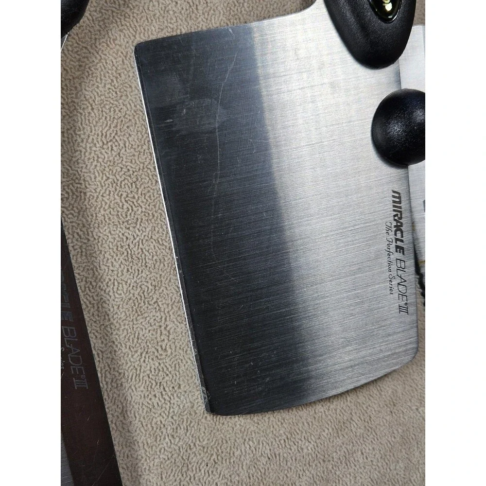 Miracle Blade III Knife Set of 3 Perfection Series Stainless Steel Rock And Chop